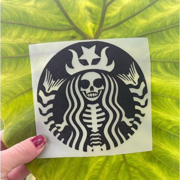 Starbucks Skeleton Barista Decal - Picture 1 of 7